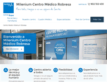 Tablet Screenshot of centromedicomilenium-robresa.sanitas.es